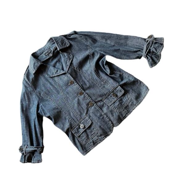 D.F.A  New York Jackets & Blazers - 90's D.F.A. New York denim blazer jacket